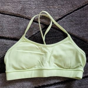 Lululemon Flow Y Bra Zap Green Sz 4